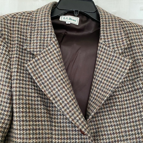 Multicolored houndstooth blazer. L.L Bean - Picture 3 of 6